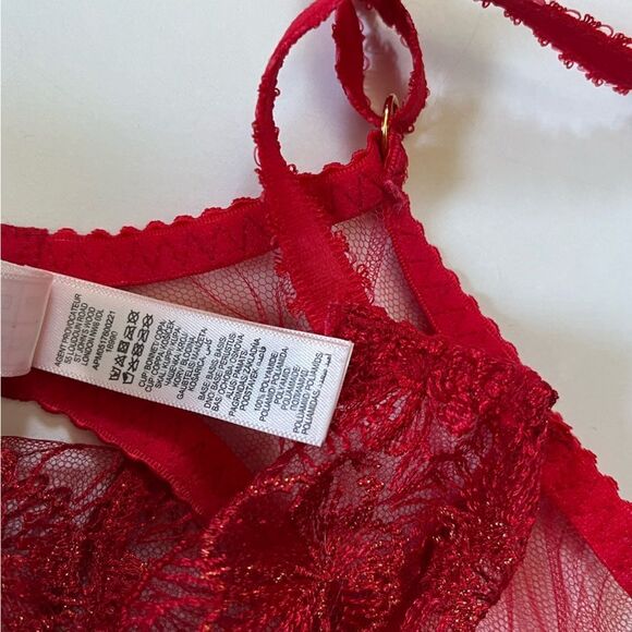 Agent Provocateur Jayce Plunge Underwired Bra Red NWOT 34C - Picture 7 of 11